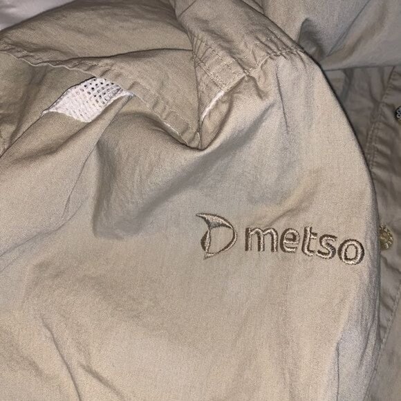 Hook & Tackle Mens Long Sleeve Fishing Shirt L Khaki Cotton Mesh Lining Metso Lo - Picture 3 of 10